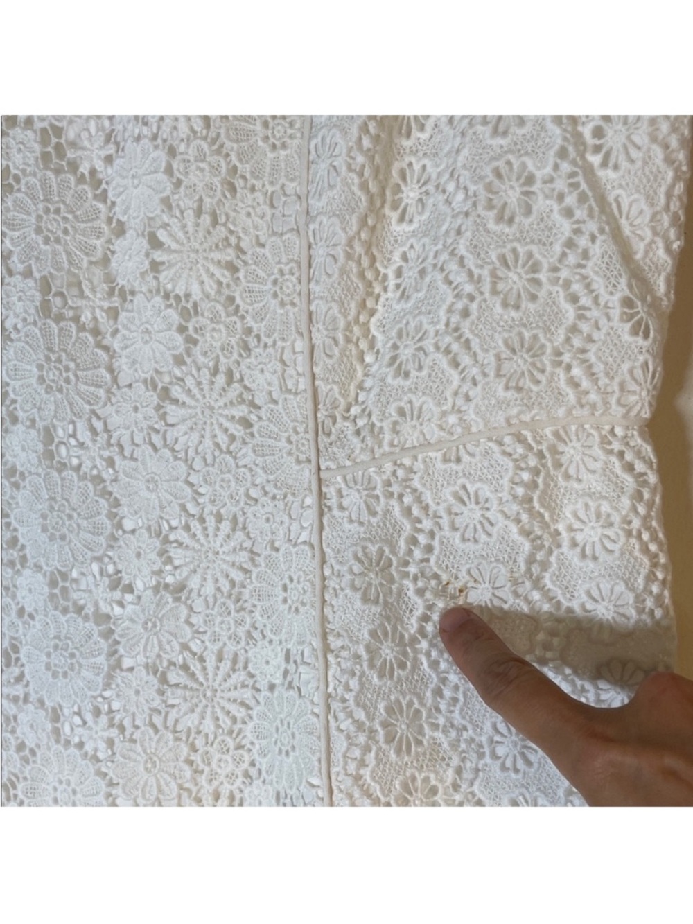 Talbots White Floral Crochet Lace Fit and Flare Dress. 14 . NWT. $199! - Picture 5 of 11